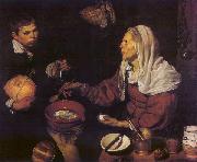 VELAZQUEZ, Diego Rodriguez de Silva y Old Woman Poaching Eggs et oil painting artist